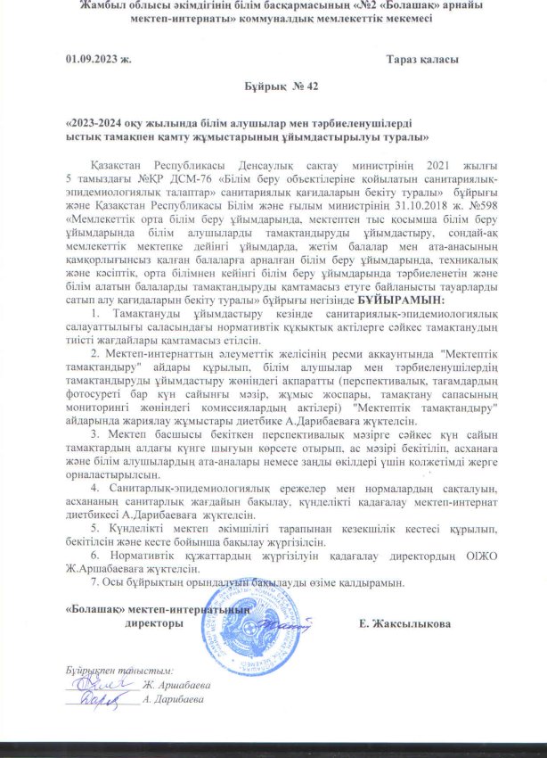 2023-2024 оқу жылына арналған бракераж комиссияның жұмыс жоспары