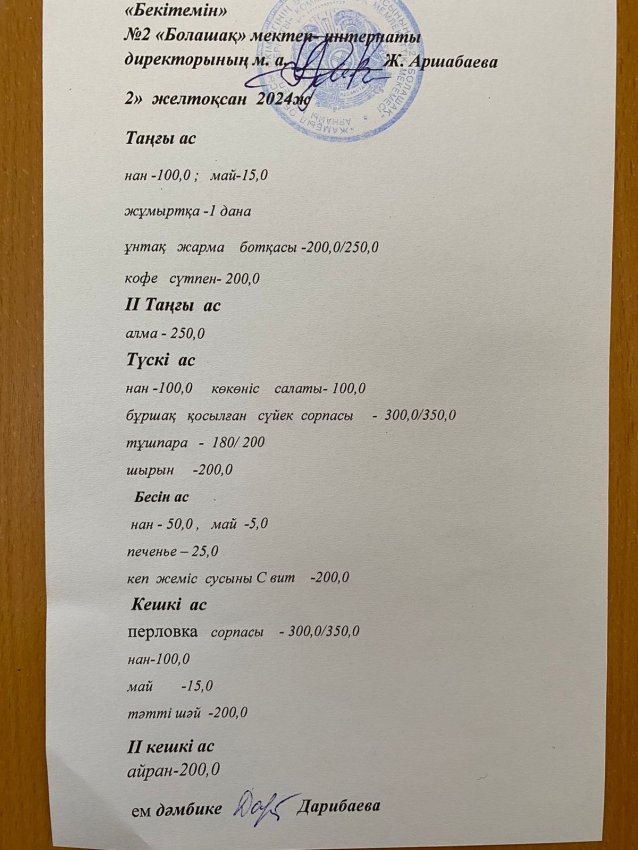 Ас мәзірі